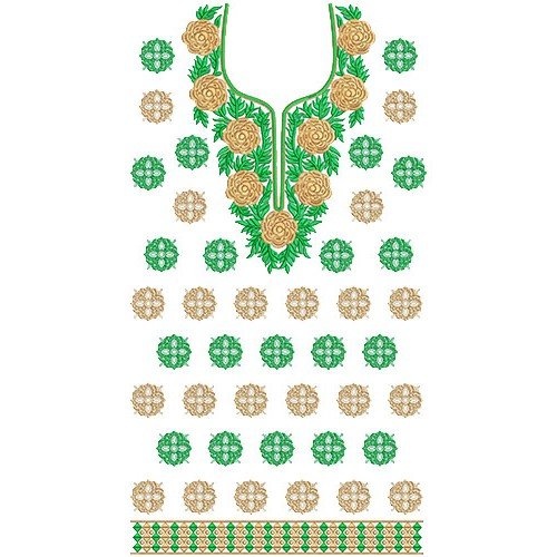 8724 Dress Embroidery Design