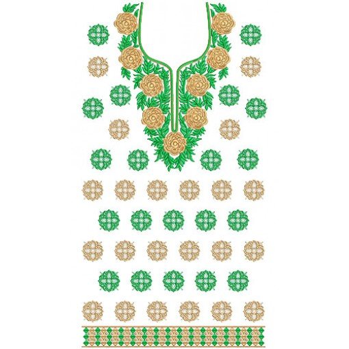 8724 Dress Embroidery Design