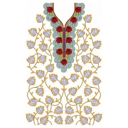 Dress Embroidery Design 8726