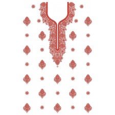 8791 Dress Embroidery Design