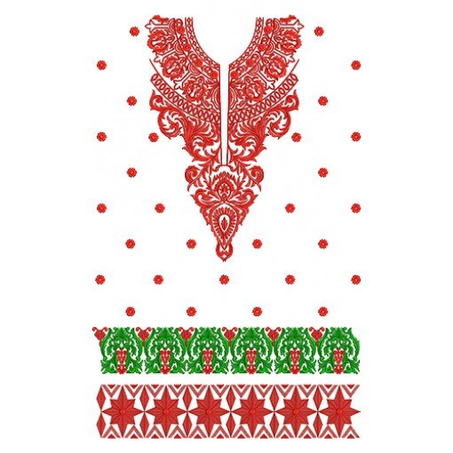 8871 Dress Embroidery Design
