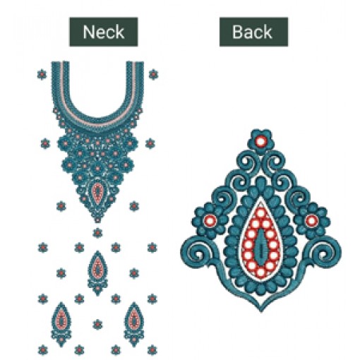 9027 Dress Embroidery Design