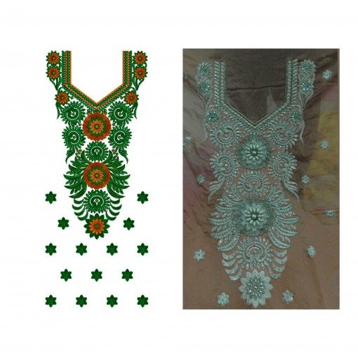9028 Dress Embroidery Design