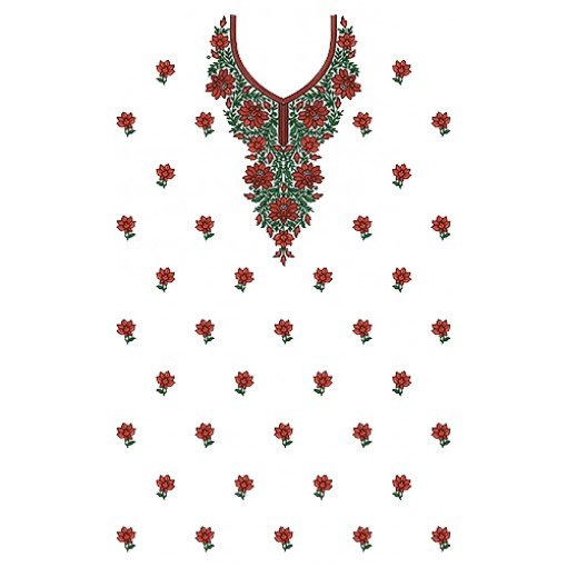 9089 Dress Embroidery Design