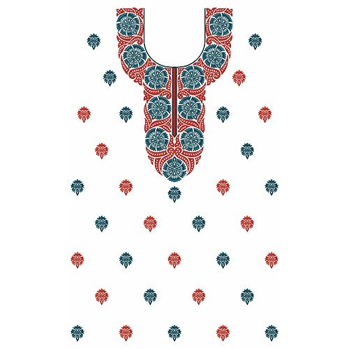 9090 Dress Embroidery Design