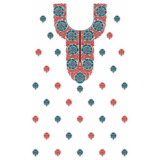 9090 Dress Embroidery Design