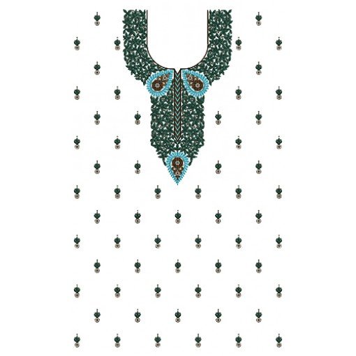 9091 Dress Embroidery Design