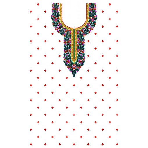 9222 Dress Embroidery Design