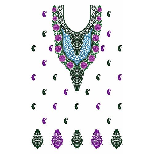 Dress Embroidery Design 9291