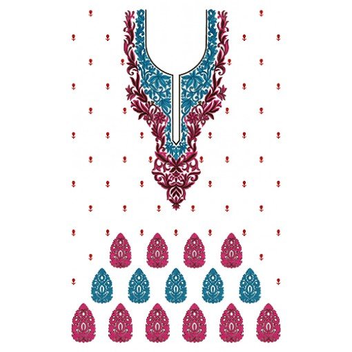 9293 Dress Embroidery Design