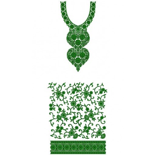 9295 Dress Embroidery Design