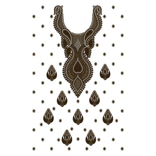 9296 Dress Embroidery Design