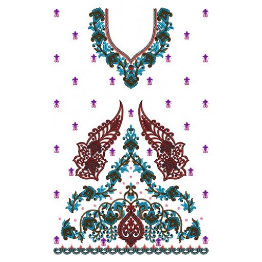 9434 Dress Embroidery Design