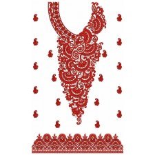 9564 Dress Embroidery Design
