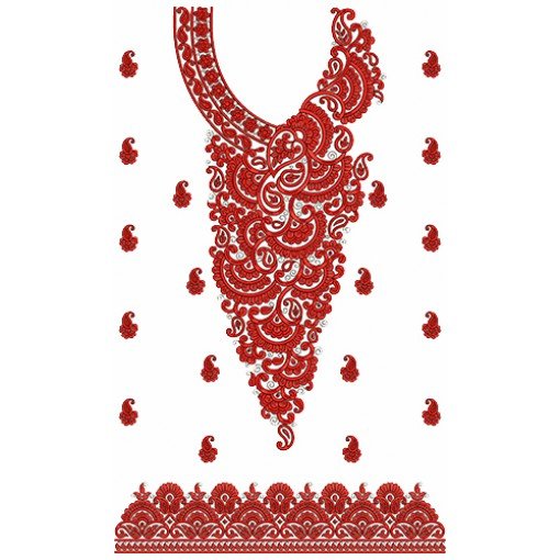 9564 Dress Embroidery Design
