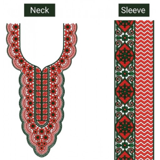 9590 Dress Embriodery Design