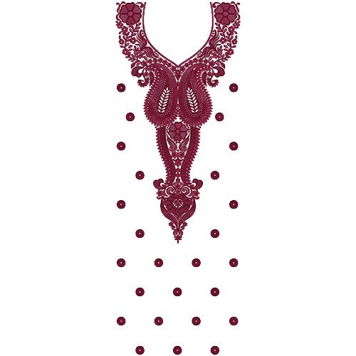 9634 Dress Embroidery Design