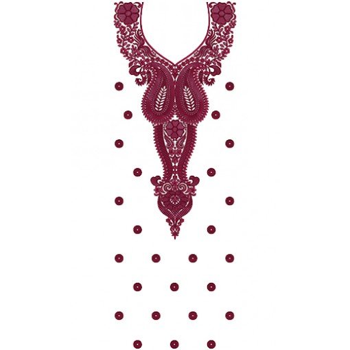 9634 Dress Embroidery Design