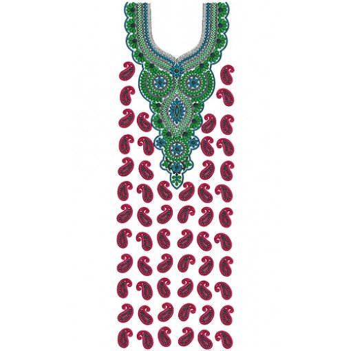 9635 Dress Embroidery Design