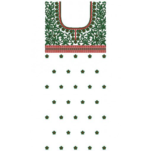 9636 Dress Embroidery Design