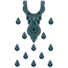 9639 Dress Embroidery Design