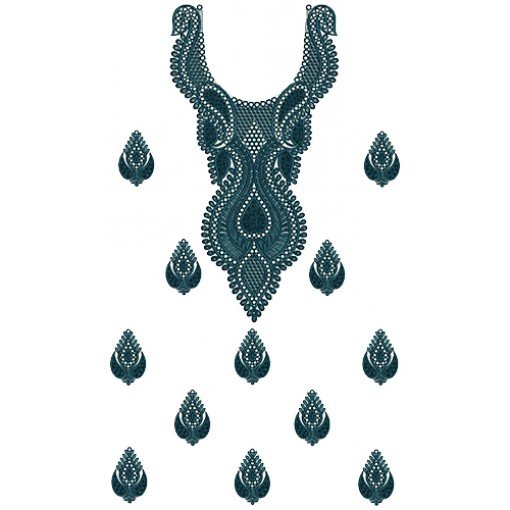 9639 Dress Embroidery Design