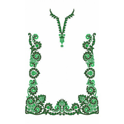 9641 Dress Embroidery Design