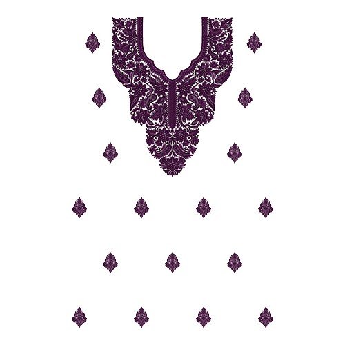 9732 Dress Embroidery Design