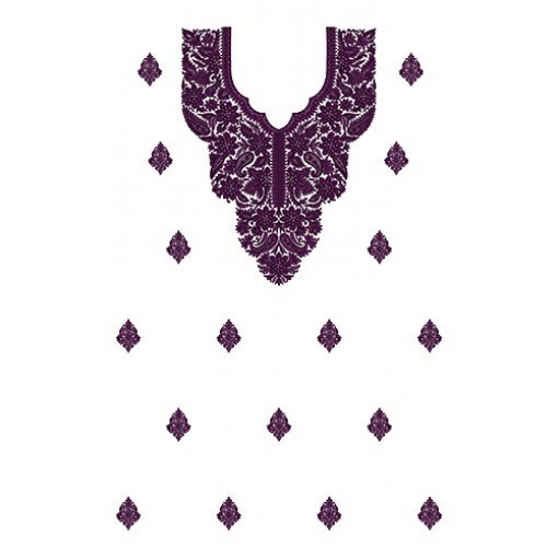 9732 Dress Embroidery Design