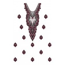 9733 Dress Embroidery Design