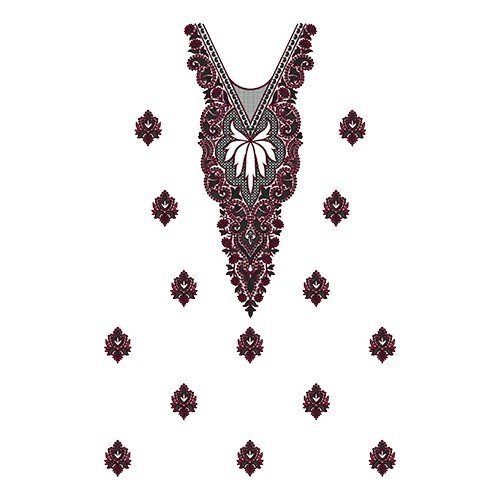 9733 Dress Embroidery Design