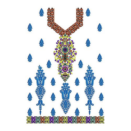 Arabic Fashion | Designer Dress Embroidery Design 25210