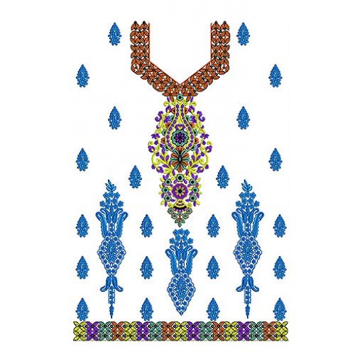 Arabic Fashion | Designer Dress Embroidery Design 25210