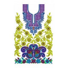 Quinceanera Dress Embroidery Design 25229