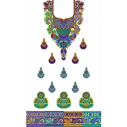 Black Ethnic Quinceanera Embroidery Dress Design 25230