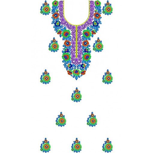African Kaftan Fashion Embroidery Design 25231
