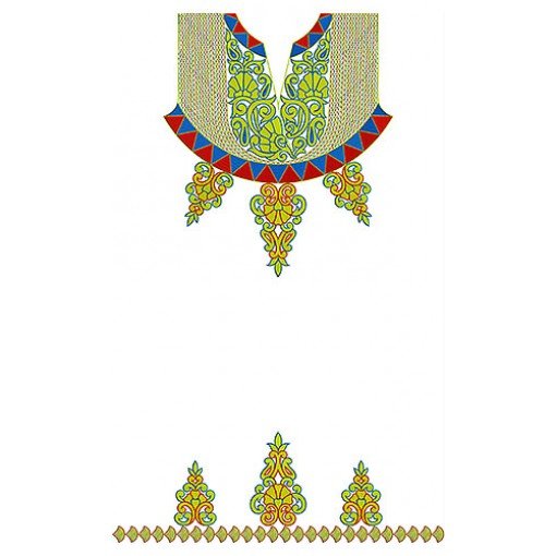 Mexican Bohemian Attract Embroidery Dress Design 25239