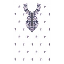 Full Embroidery Flat With Cording Dress Embroidery Design 24677