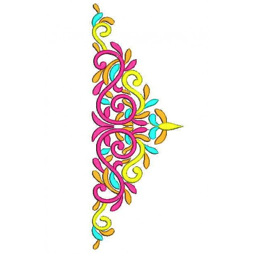 Moroccan Lady Dress Neck Embroidery Design 24709