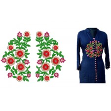 Awesome Pakistani Robe Suit Embroidery Design