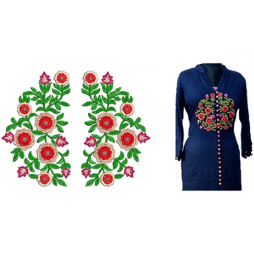 Awesome Pakistani Robe Suit Embroidery Design