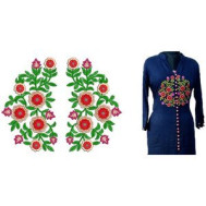 Awesome Pakistani Robe Suit Embroidery Design