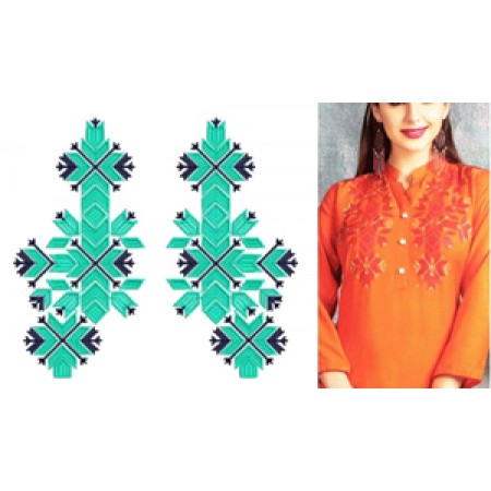 Beautiful Pakistani Mehndi Dress Embroidery Design