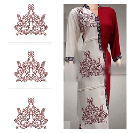 Kimono Midi Dress Embroidery Design