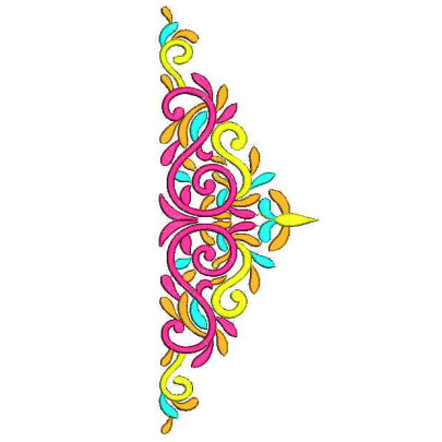 Moroccan Lady Dress Neck Embroidery Design 24709