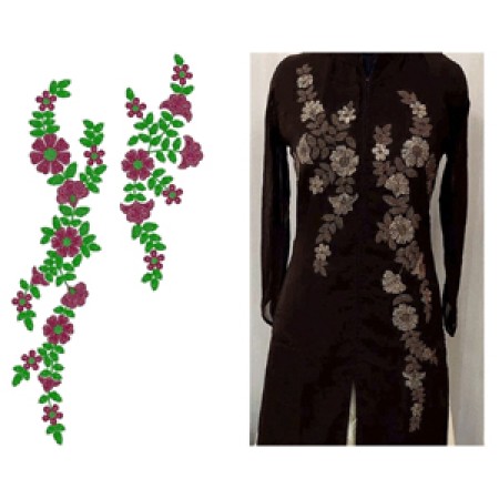 Party Western Suits Embroidery Design