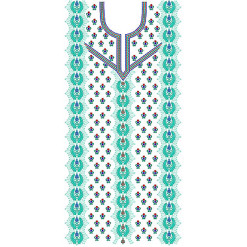 Aari Embroidery Center Panel Dress Design