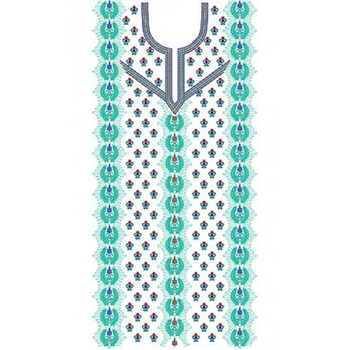 Aari Embroidery Center Panel Dress Design