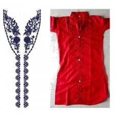 Traditional Kazakh Girls Dress Embroidery Design