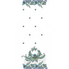 10306 Dupatta Embroidery Design